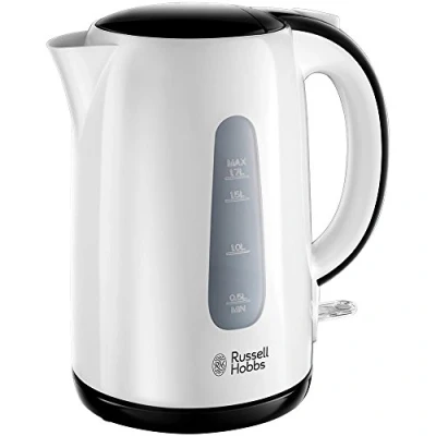 Immagine di Russell Hobbs Bollitore Elettrico 1,7 L, 2200 W, Elemento Riscaldante Nascosto Filtro Anticalcare Rimovibile; Arresto Automatico; Indicatore Livello Acqua, Apertura Automatica, 25070 70