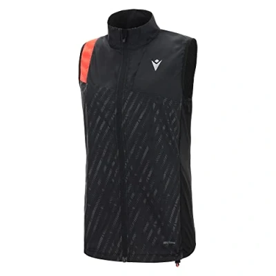 Immagine di Macron Run SCC Elsa Reflex W Break Gilet Blk/NCOR Wmn, Antivento Donna, Nero, S