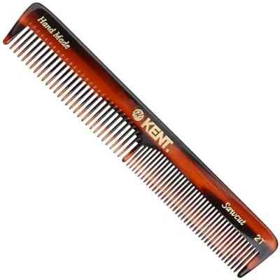 Immagine di Kent brushes Handmade Combs Range 2T Medium size Coarse and fine Comb