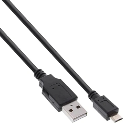 Immagine di InLine 22249 Cavo Micro USB 2.0, Ricarica Rapida, Type a Maschio B Maschio, 1.5 m, Nero