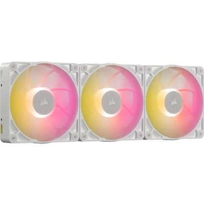 Immagine di CORSAIR iCUE LINK RX120 MAX RGB 120mm PWM Ventaglio Spessos con System Hub Alta Pressione Statica Cuscinetto Magnetico a Cupola Confezione Tripla Bianco