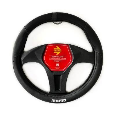 Immagine di Momo ELEGANT SWC010BG Coprivolante nero/grigio 38 39cm PVC