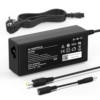 Immagine di 65W Caricatore Acer PC Portatile 19V 3.42A Alimentatore per Aspire 3 5 E1 E3 E5 E15 ES1 ES15 A315 A314 A515 A114 V3 V5 V7 V15 5250 5720 5750 Adattatore Caricabatterie Computer 5.5 x 1.7mm