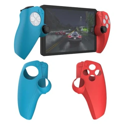Immagine di GIOPUEY Cover Compatibile con Playstation Portal Remote Player Maniglia, Materiale siliconico Blue/Red