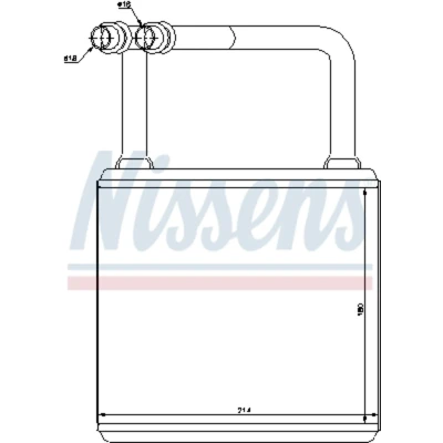 Immagine di Scambiatore di calore, riscaldamento interno NISSENS 72029