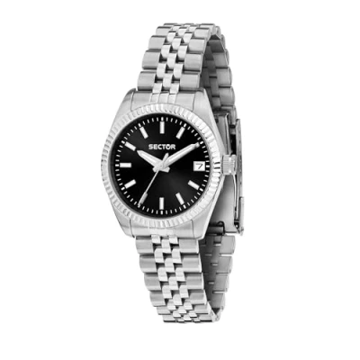 Immagine di Sector No Limits Orologio Donna, Tempo, Data, Analogico, Cinturino in Acciaio, Cassa 32 mm, Collezione 240, Regalo Donna R3253240512