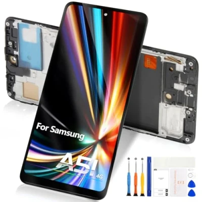 Immagine di Schermo per Samsung Galaxy A51 4G A515, LCD Display Touch Screen Digitizer SM A515F A515F/DS A515U Assemblea Nero Con Cornice