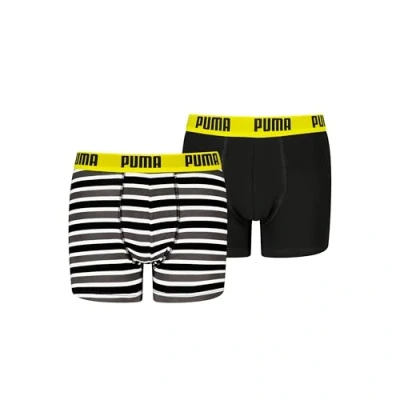 Immagine di PUMA Boy&#039;s Everyday Striped Boxer, Black Combo, 170/176 (2er Pack)