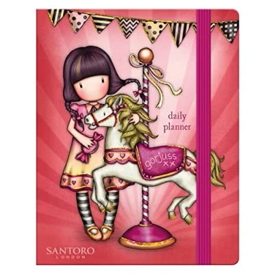 Immagine di SAFTA Agenda giornaliera con Elastico Gorjuss Fairground Carousel 11,5 x 14,5 2 cm, Multicolore, 975GJ08