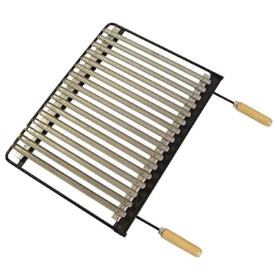 Immagine di IMEX EL ZORRO 71621 Griglia per Barbecue, in Acciaio Inossidabile, 71 x 41 cm