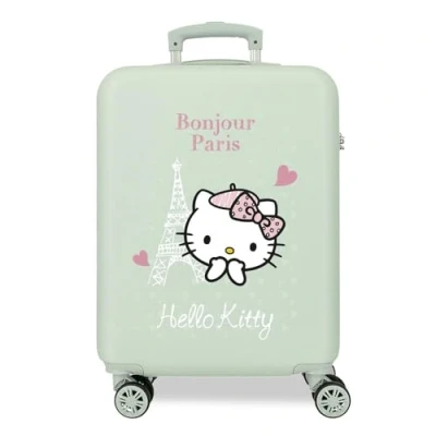 Immagine di Hello Kitty Paris Cabin Valigia Verde 38x55x20 cm Rigido ABS Chiusura laterale a combinazione 34L 2 kg 4 Doppie ruote Bagaglio mano