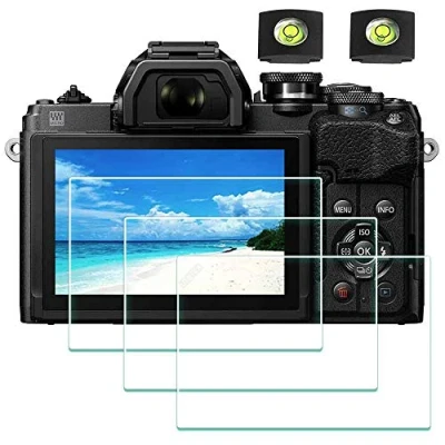 Immagine di ULBTER Protezione Pellicola per Olympus E M10 Mark IV [3+2 pezzi], EM10 Protettore schermo Vetro Temperato 0,3 mm Durezza 9H Antigraffio Anti impronte acqua polvere