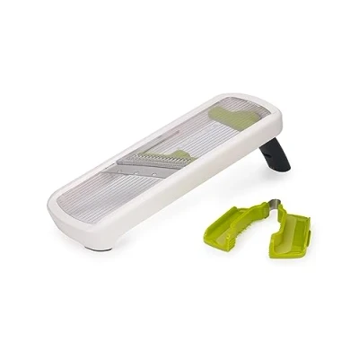 Immagine di Joseph Multi Grip, Mandolina per Verdure, Tagliaverdure manuale regolabile, affetta Verdure con Presa di Precisione, 3 e 2 Spessori Taglio Julienne, Bianco