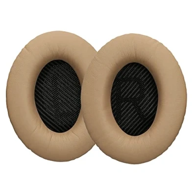Immagine di kwmobile 2x Cuscinetto Cuffie Compatibile con Bose Quietcomfort 35 35II 25 15 / QC35 QC35II QC25 QC15 Pad Cuscinetti Ricambio Over Ear Simil Pelle beige
