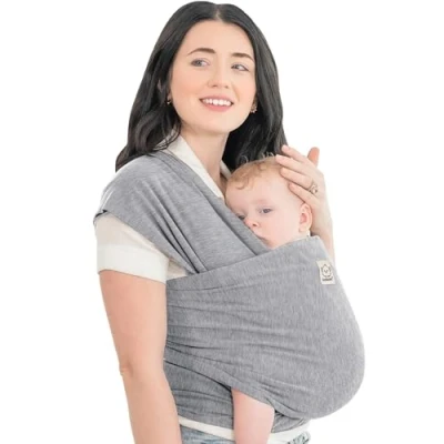 Immagine di Elastico Baby Wrap All in 1 per bambini Marsupio Porta neonati (grigio classico)
