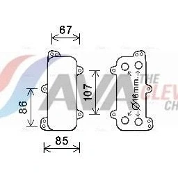 Immagine di PRASCO VN3392 Radiatore Olio VOLKSWAGEN: Multivan 5 (7HM, Touareg I, Transporter Bus