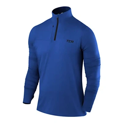 Immagine di TCA Maglia Termica Uomo Fusion PRO da Corsa con Maniche Lunghe e Zip Tecnologia Quickdry Blu, L