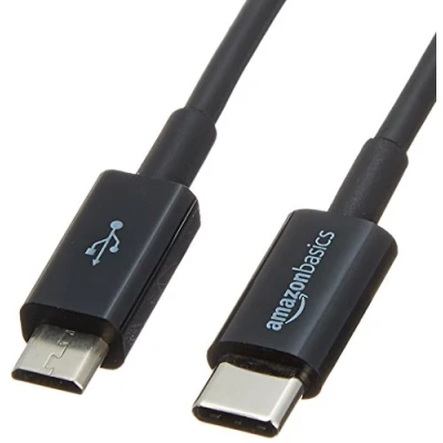 Immagine di Amazon Basics Cavo USB C a Micro 2.0, 0.9 m, colore nero, per Tablet