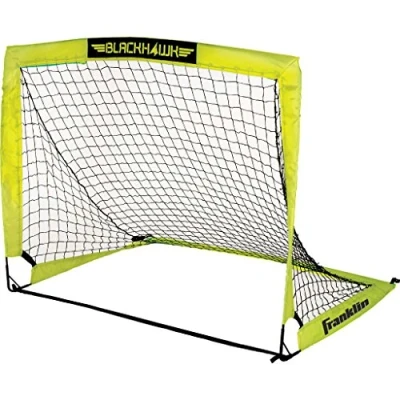 Immagine di Franklin Sports Blackhawk Pop up Goal Portable Soccer Net 4 x 3 Foot, Porta da Calcio Portatile, 10 90 cm Unisex, Giallo Ottico, 4&#039; 3&#039;