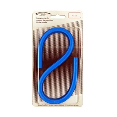 Immagine di Graphoplex Righello flessibile curvo, colore: blu 40 cm