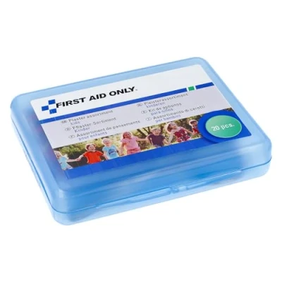Immagine di First Aid Only set di cerotti per bambini (20 pezzi) 20 diverse dimensioni e forme in scatola richiudibile P 10032