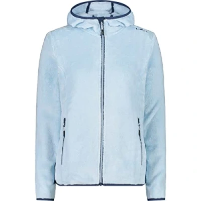 Immagine di CMP Giacca in Pile Highloft da Donna con Cappuccio Fisso, Cristall Blue, 44