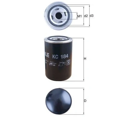 Immagine di MAHLE ORIGINAL KC 184 Filtro Carburante ad avvitamento SCANIA: 4 series, P,G,R,T series