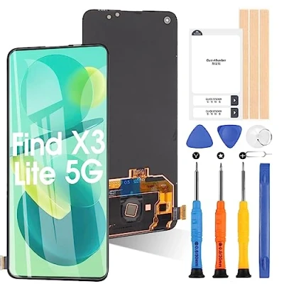 Immagine di ARSSLY Schermo per Oppo Find X3 Lite 5G / Reno5 CPH2145 6.43&quot; LCD Display Touch Assemblea Sostituzione di Vetro Digitalizzatore con Strumenti(Nero)