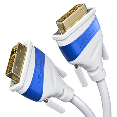 Immagine di KabelDirekt cavo DVI Dual Link, con nucleo di ferrite per una trasmissione del segnale priva interferenze 1 m monitor digitale D/24+1, fino a 2560x1600 60Hz o Full HD/1080p, bianco