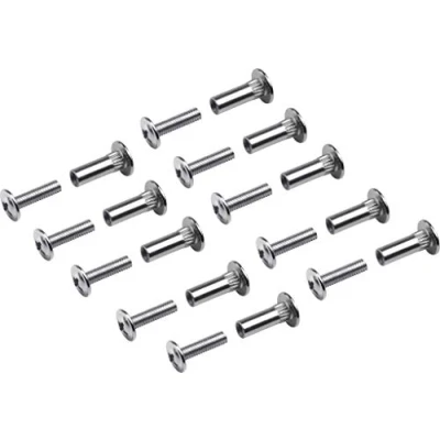 Immagine di Metafranc 22 28 mm Filettatura M4 zincate Set da 10 Pezzi Ideale per Il Collegamento connettori armadi/Viti mobili / 361776,