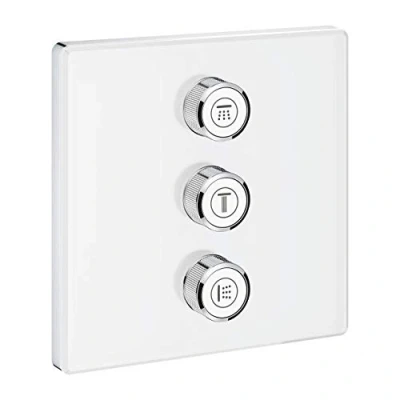 Immagine di Grohe 29158LS0 Parte Esterna per Rubinetto da Incasso Triplo, Bianco, Squadrato