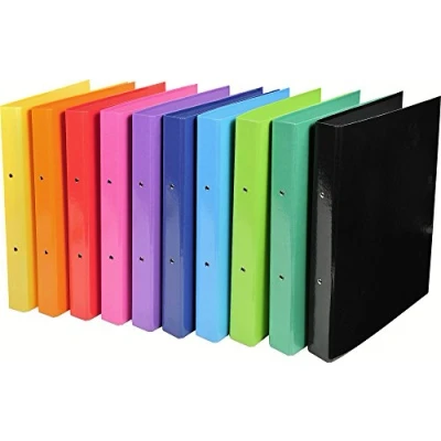 Immagine di Exacompta 54929E 1 Raccoglitore Foderato in Cartoncino Lucido Plastificato Iderama 2 Anelli Tondi 30 mm Dorso 40 F.to Esterno 26x32 cm per A4 10 Colori Assortiti