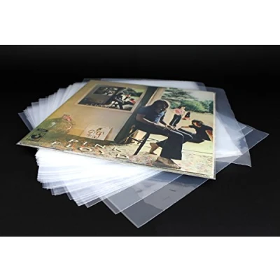Immagine di MC DAISON 50 BUSTE custodie copertine in polietilene per dischi vinile LP 33 giri 12&quot; Maxi Single spessore 80 micron trasparenti