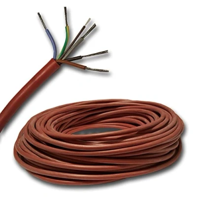 Immagine di Cavo in silicone per sauna al metro SIHF J 5 x 1,5 mm² (mm2) ad esempio il forno fino a 4,5 kW, 100% rame OFC Selezione incrementi di 1 (vedi menu Drop Dow)