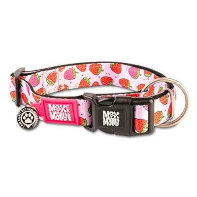 Immagine di Max &amp; Molly Collare per cani e cuccioli con fibbia elettrica, stile divertente di taglia piccola, media grande, impermeabile, confortevole, regolabile, include codice QR Gotcha