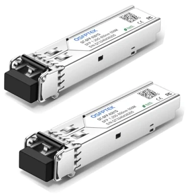 Immagine di QSFPTEK (2 Pezzi) Gigabit SFP Modulo LC Port 1000BASE SX Transceiver 850nm 550m DDM Multimode Mini GBIC per Cisco GLC MMD/GLC MM, Ubiquiti UF MM 1G, Mikrotik Altri Switch Apert
