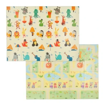 Immagine di Relaxdays Tappeto Gioco per Bambini e Neonati, Tappetino Gattonare, LxP: 200x150 cm, in Gomma XPE Atossica, Colorato, Gommapiuma