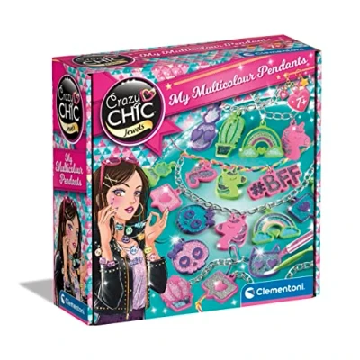 Immagine di Clementoni Crazy Chic My Multicolour Pendants Set per Realizzare, Charms, Collane Bambina, Gioco Creativo 7 Anni, Colore Multilingua, 18757