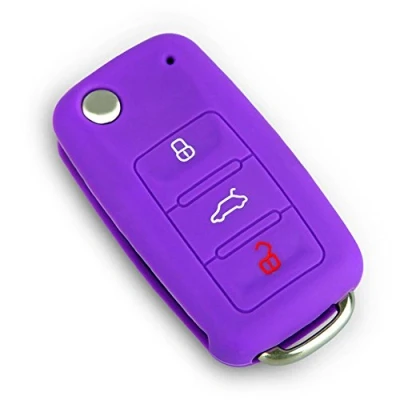Immagine di Happyit, 2 custodia rigida in silicone per chiave e telecomando dell&#039;auto, Volkswagen, VW, Polo, Passat B5