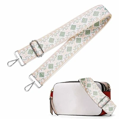 Immagine di Tracolle per Borse con Ganci,Tracolla Borsa Tessuto,Cinghia Tracolla Donna,75 135cm Regolabile Donna Ricambio