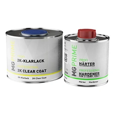 Immagine di MG PRIME 0,75 litri vernice trasparente per auto 2K opaca HS incl. indurente