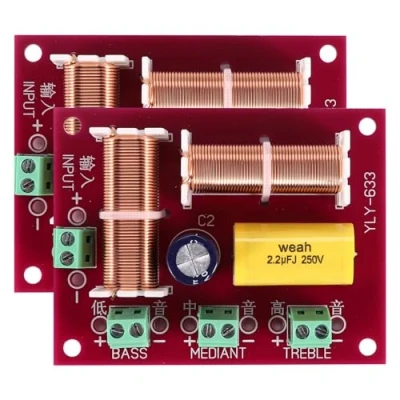 Immagine di Scalewbin 2 diffusori audio crossover a 3 vie, 200 W, alti + midrange altoparlanti, filtro divisore di frequenza