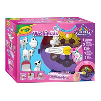 Immagine di CRAYOLA Washimals Set Ruota dei Divertimenti, per Colorare e Fare Il Bagnetto ai Cuccioli, Gioco Regalo Bambini, età 3+, 74 7458