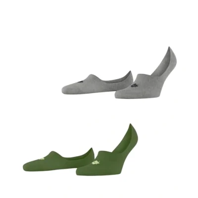 Immagine di Burlington Everyday Multipack M In cotone invisibili tinta unita confezione di 2 paia, Calzini fantasmini Uomo, Verde Forest 7657, 41 42