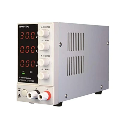 Immagine di alimentatore di rete da laboratorio regolabile DC con indicatore LED a 3 cifre, 0 60 V, 5 A, laboratorio, trasformatore tensione 300 W