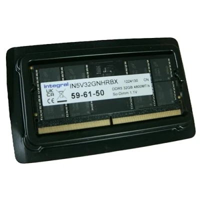 Immagine di Integral Memoria RAM DDR5 32GB 4800MHz SODIMM per laptop/notebook/macbook PC5 38400