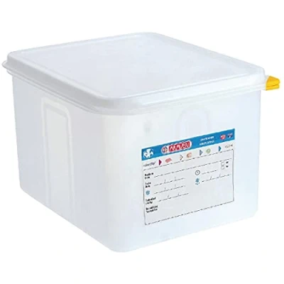 Immagine di Araven Polypropylene 1/2 Gastronorm Food Container 12.5Ltr (Pack of 4) [T989]