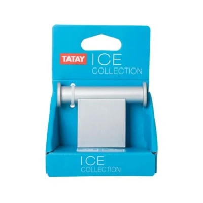 Immagine di TATAY Appendino Doppio della Collezione Ice, in Alluminio Opaco, dal Design Moderno ed Elegante. Sistema di Fissaggio a Vite.