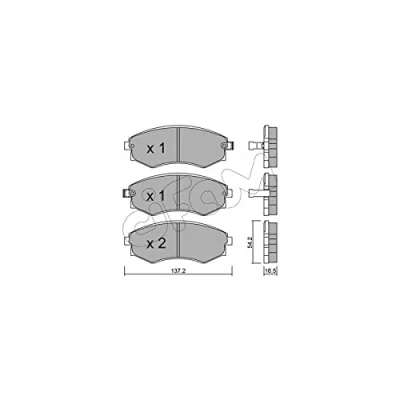 Immagine di CIFAM 822 518 0 Kit pastiglie freno con segnalatore acustico usura SSANGYONG: Rexton / 2