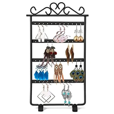 Immagine di Monsully Espositore per Porta Gioielli Supporto in Metallo, 100CM Orecchini Stand Gioielli, Appendere Collane, Bracciali,